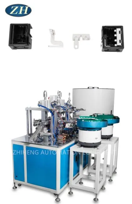 Automatische Nietmaschine für statisches Kontaktstück und bewegliche Kontaktrahmenlinie