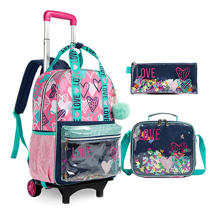 3 in 1Trolley Bag Set for Girls