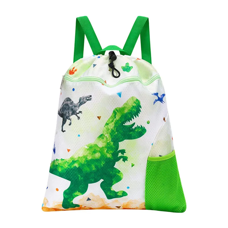 Chikwama Chokongola Chachikulu cha Dinosaur Ana Drawstring Backpack