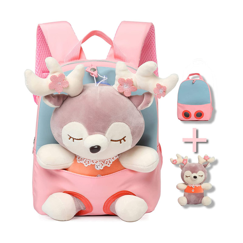 Cute Toddler Student Schoolbag with Plush Toys