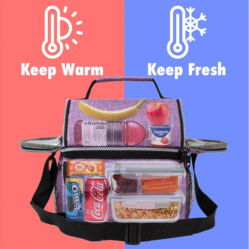 Insulated Dual Compartment Lunch Bag - 1