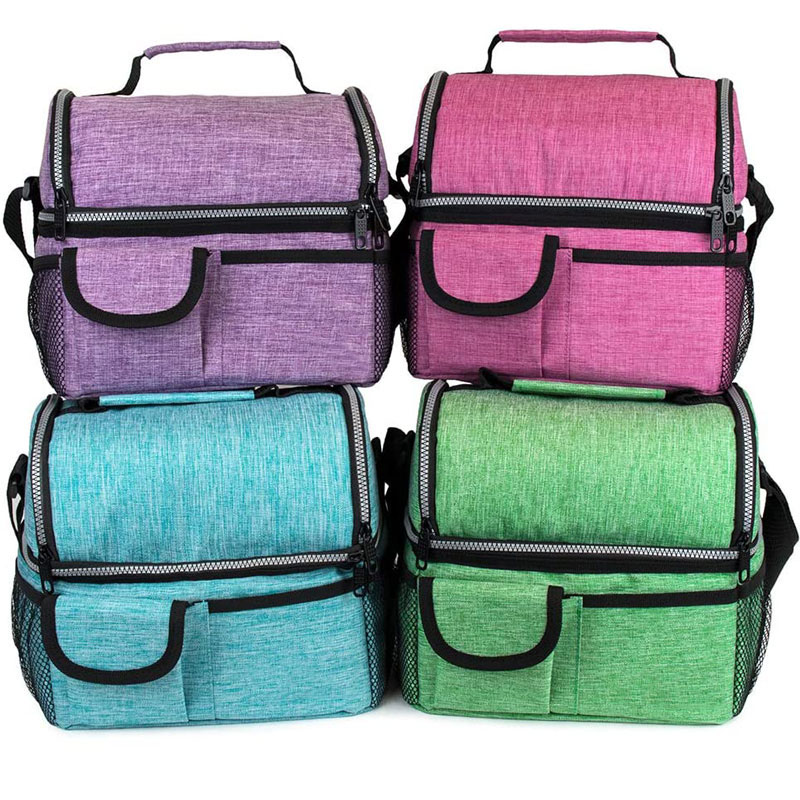 Insulated Dual Compartment Lunch Bag - 6 
