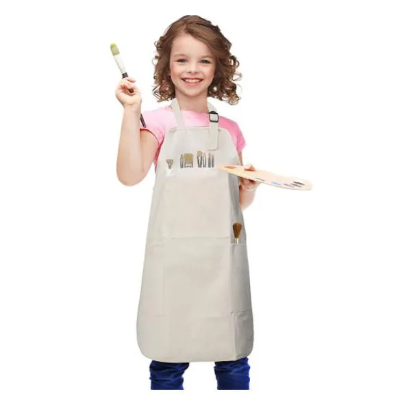 Kids Apron nrog Sab Vaj Huam Sib Luag