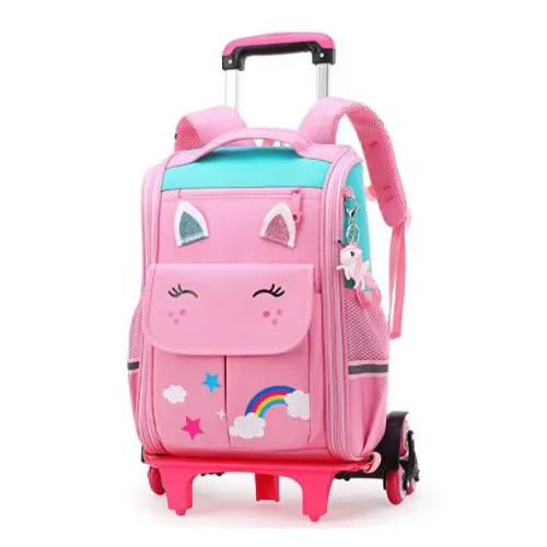 Kids Trolley Hnab nrog ntawv sau