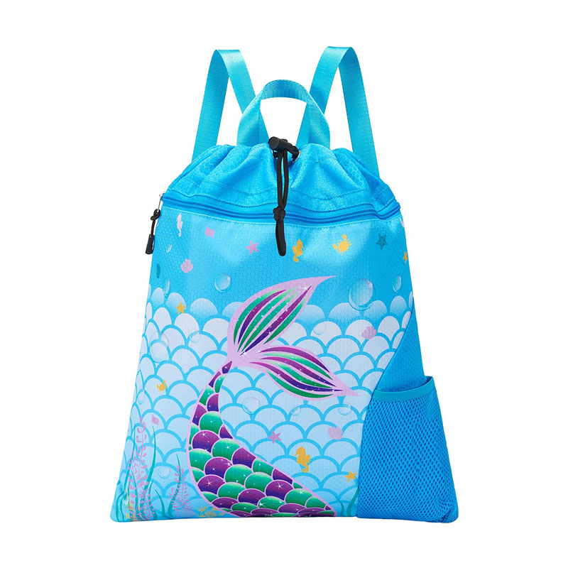 Mermaid جم Drawstring Backpack String Bag