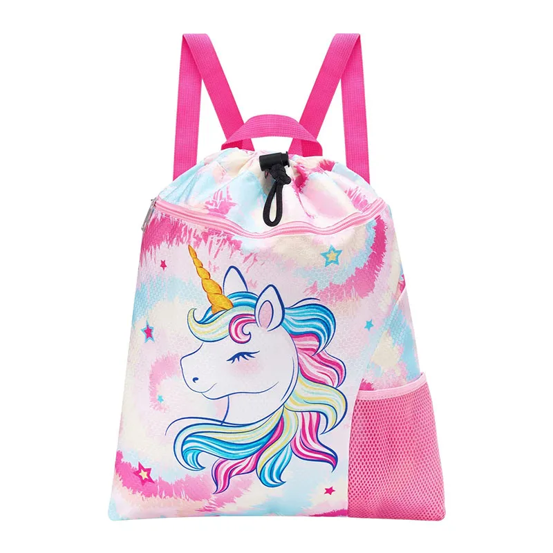 Unicorn Kids Drawstring çantë shpine