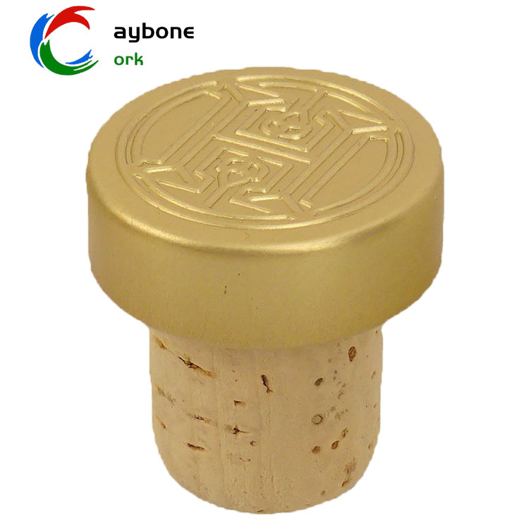 100% Natural Cork T-Shape Stoppers with Size Logo