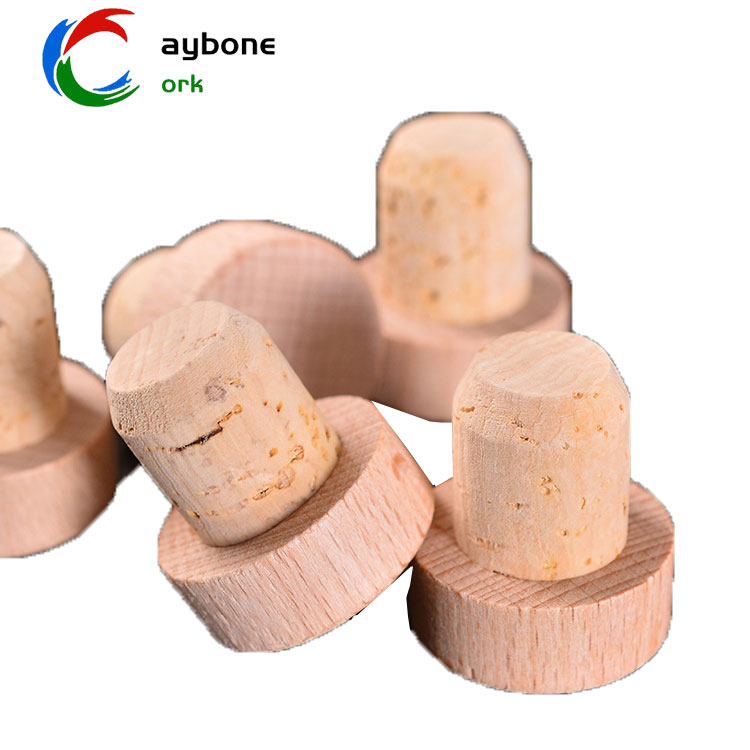 100% Natural Cork T-Shape Stoppers with Size Logo - 1