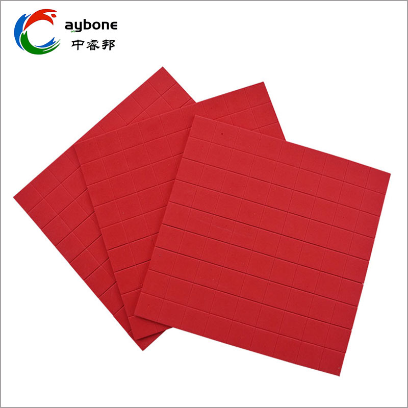 Red Eva Rubber Pads with Cling Foam