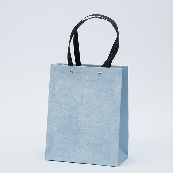 Bolsa de regalo de papel blanco y azul para embalaje - 1
