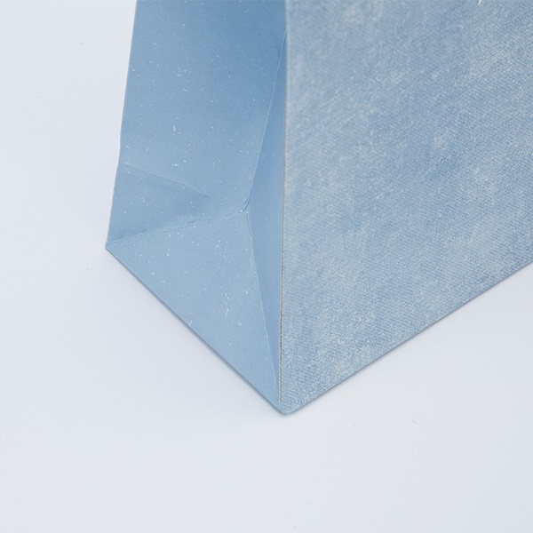 Wit en blauw papieren geschenkzakje voor verpakking - 3