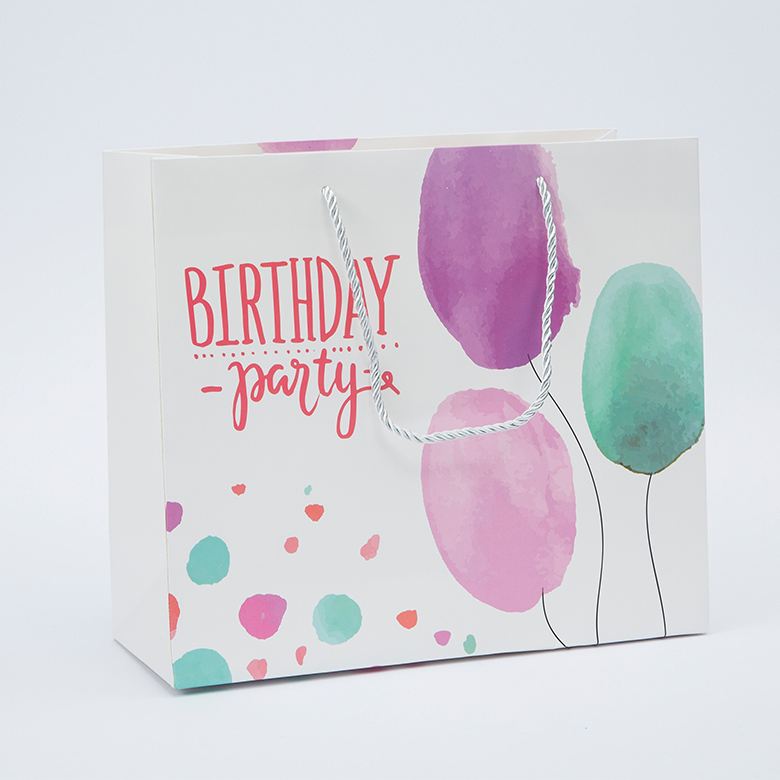 Bolsa de regalo de papel para embalaje de fiesta de cumpleaños