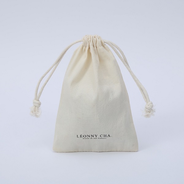 Хлопковая сумка для украшений на шнурке с логотипом