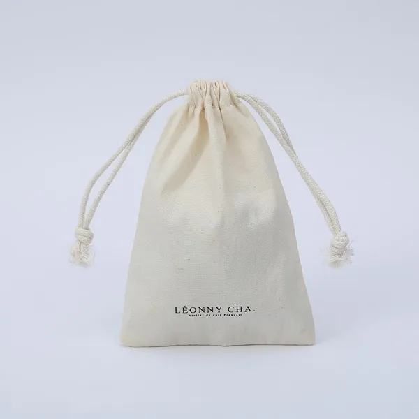 Sac en coton pour bijoux à cordon avec logo