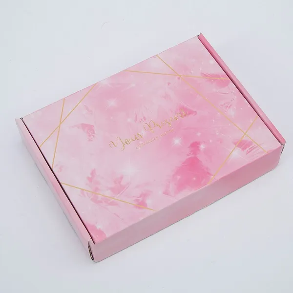 Print Your Logo Pink Color Shipping Mailer Box