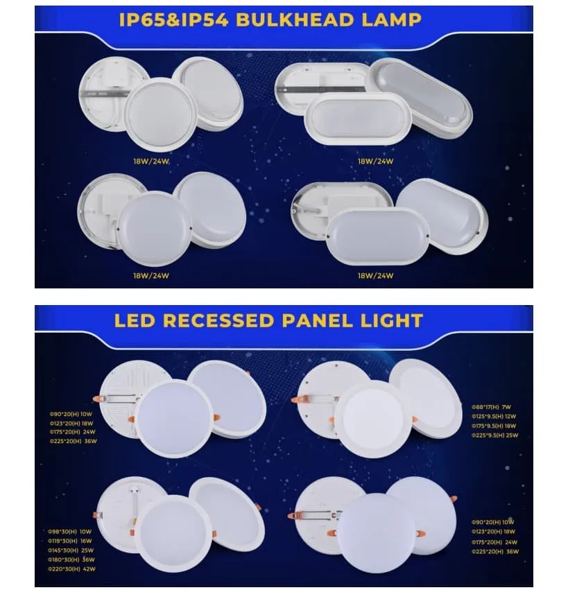 Hot-selling LED Panel Light and LED Bulkhead Lamp