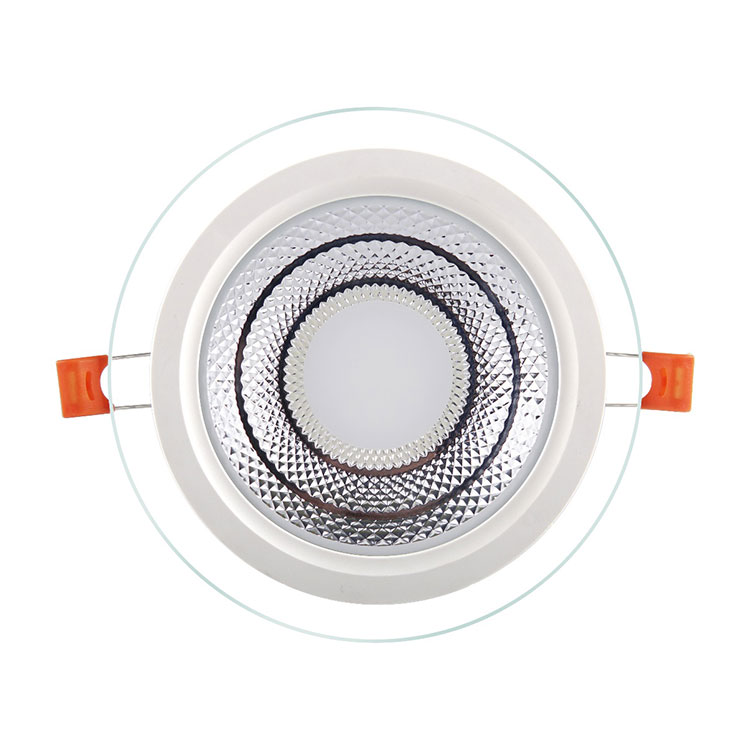 Алюминиевая рама Стеклянная многоцветная светодиодная круглая панель освещения