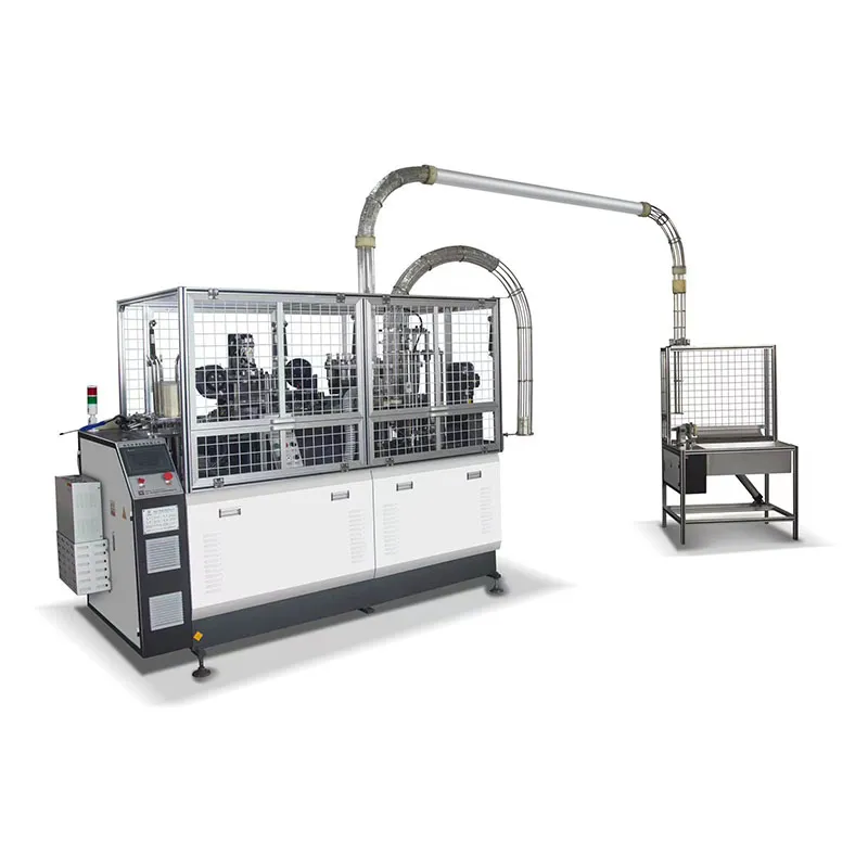 Máquina automática de formação de copo de papel, receptor de copo ultrassônico PLC