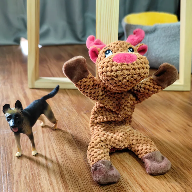 Plush Dog Toy With Rope Inside