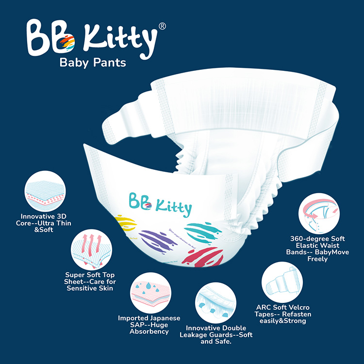 Gói dùng thử tã giấy cho bé BB Kitty - 1