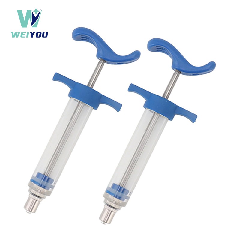 Plastic-Steel Veterinary Syringes Without Dose Nut