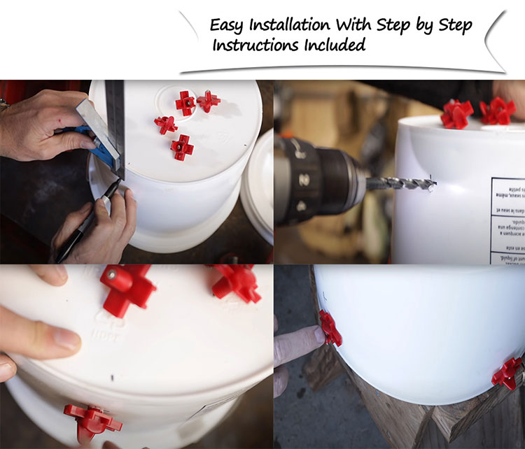 Automatic Chicken Waterer Horizontal Nipples with Washer and Nut