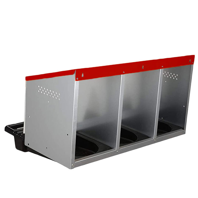 Roll-Out 3-Compartment Chicken Nesting Box