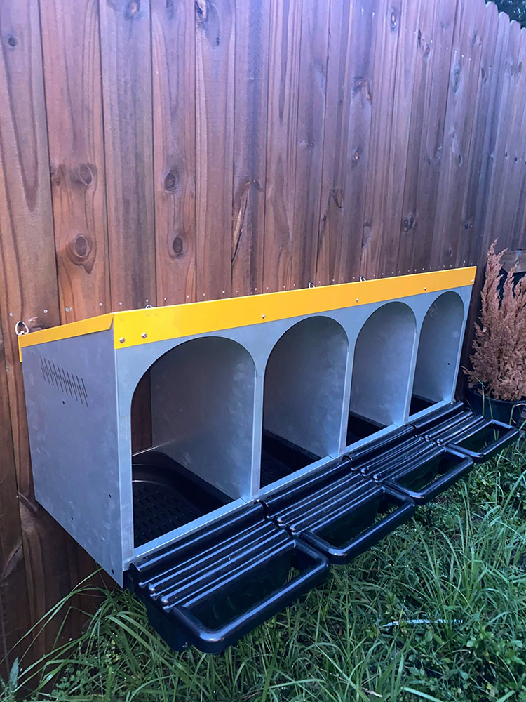 Roll-Out 4-Compartment Chicken Nesting Box