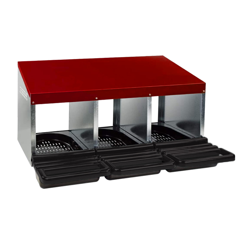 Roll-Out 3-Compartment Chicken Nesting Box