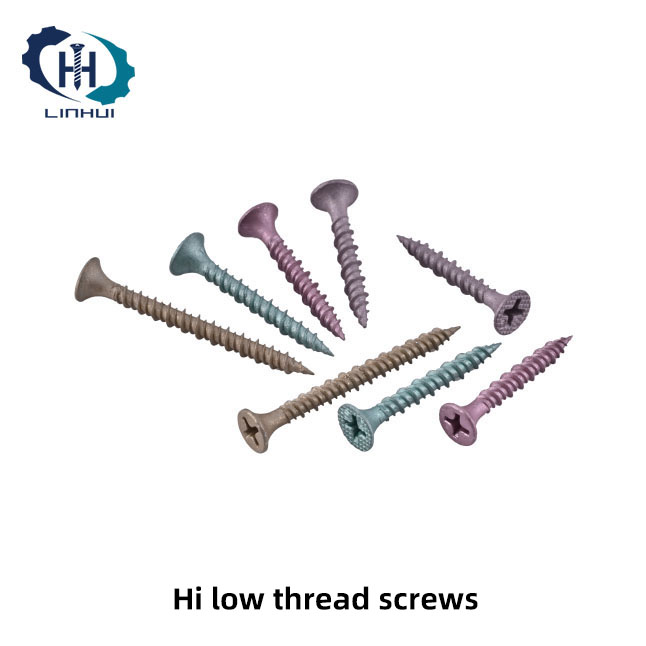 High and Low Thread Screws
