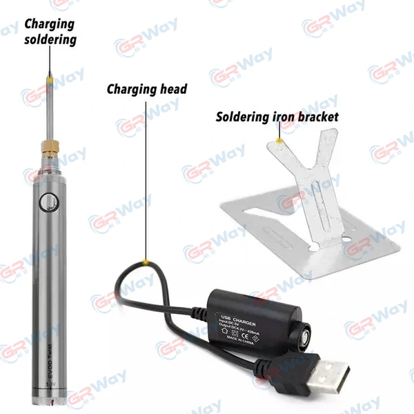 USB Charging Cordless Soldering Iron Kit - 3 
