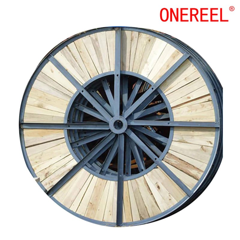 Large Industrial Wooden Spool
