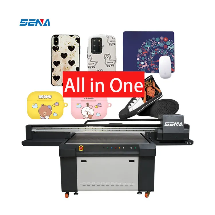 1.3*0.9M Printer Flatbed Inkjet UV Format Besar 3D Ekonomis untuk CMYK + Pernis Langsung Ke Pena Casing Ponsel Botol Mug Kartu PVC Golf