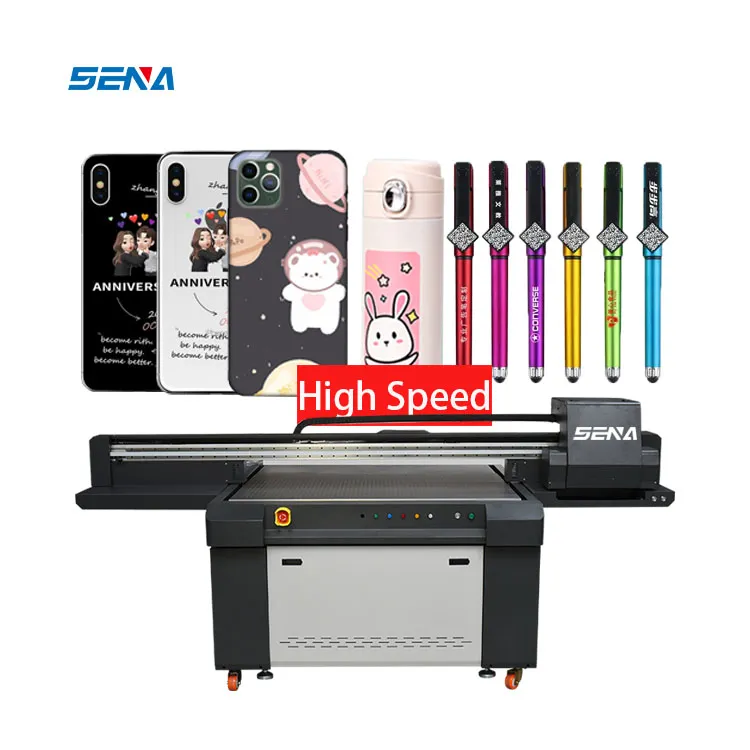 Mesin Printer Flatbed UV Inkjet Format Besar 1.3*0.9M Tersedia Dalam Semua Ukuran untuk Label Kartu Kulit Ubin PVC Casing Ponsel Kayu