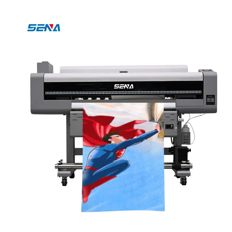 Mesin Cetak UV Foto Printer Format Lebar 1,6/1,9m untuk Bahan Katun Kain Rok Kulit Fleksibel