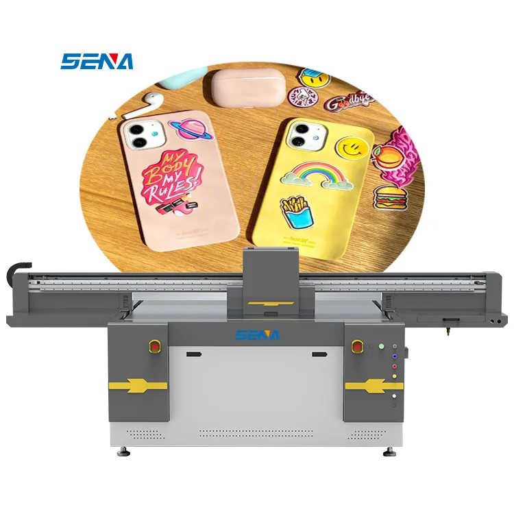 1.6*1M Popular New Economical LED CMYK+Varnish UV Inkjet Flatbed Printer for Customize Acrylic Phone Case PVC Card Pen Golf