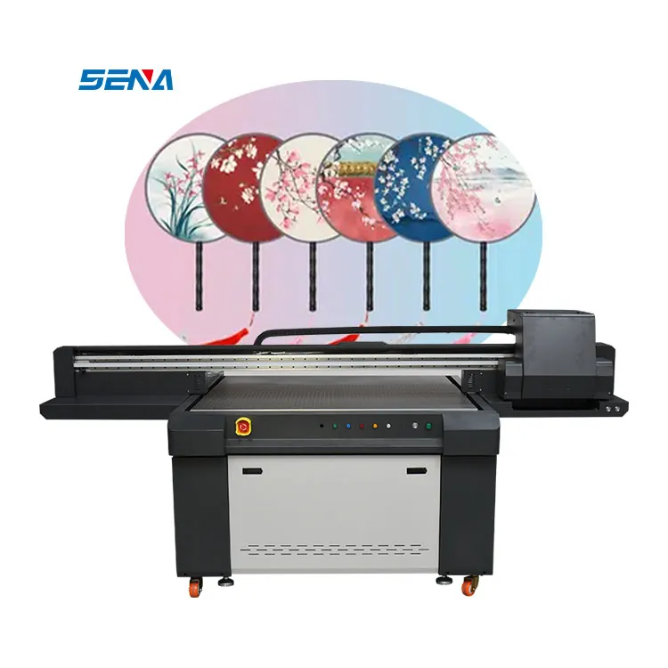 130*90Cm Pasokan Pabrik CMYK + Pernis Format Besar Printer Inkjet UV Flatbed untuk Menyesuaikan Casing Ponsel Akrilik Kartu PVC Pena Golf