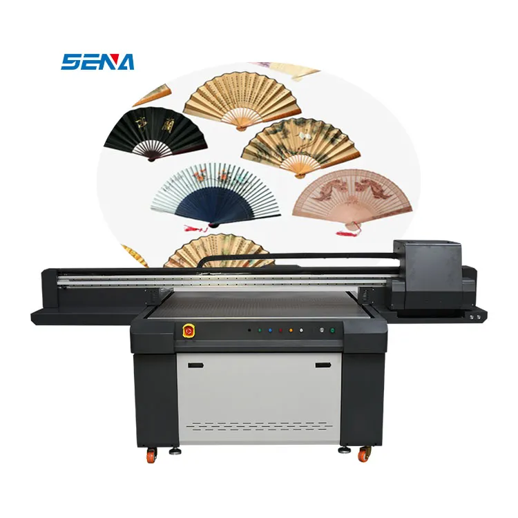 Printer Flatbed Inkjet UV Digital 1390 3D LED CMYKW + Pernis Printer Format Besar untuk Kulit Dekoratif Tanda Casing Ponsel Stiker Label Kartu