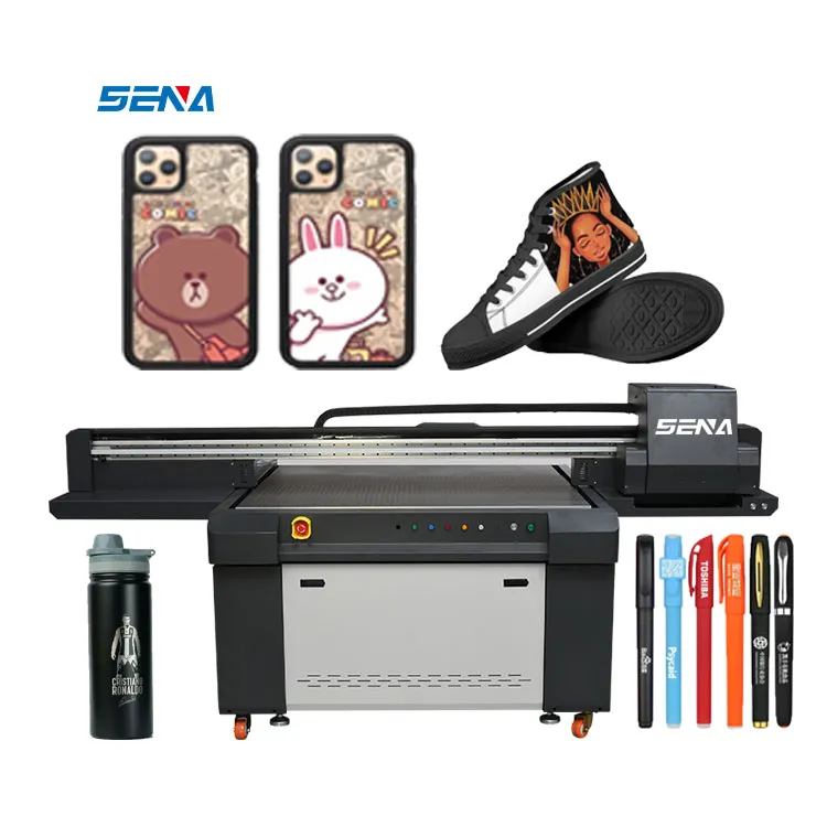 1390 Full Automatic Printing Machine 3D Digital Printer Inkjet Large Format UV Printer for T-Shirt Shoes Mobile Phone Case Glass