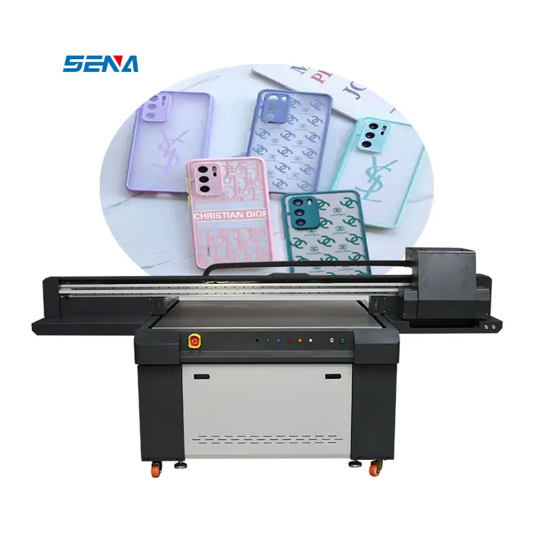 1390 UV Flatbed Printer A3 Mesin Cetak Format Besar dengan 6 Warna + Pernis untuk Kaca Kayu Kotak Akrilik Casing Ponsel