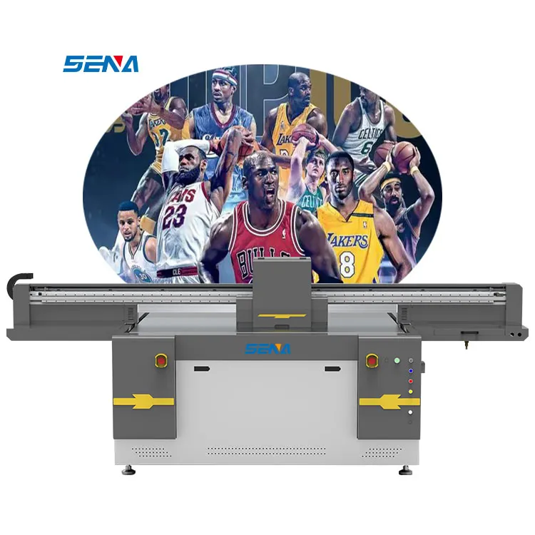 1610 sena uv flatbed printer pernis putih untuk kaca kayu plastik pvc logam kulit pencetakan kingt