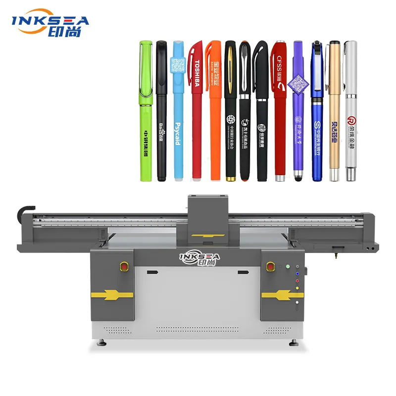 Mesin Cetak 1610Uv dengan Nosel Ricoh 1600*1000Mm Printer Flatbed UV Warna + Pernis untuk Plastik Ubin Keramik