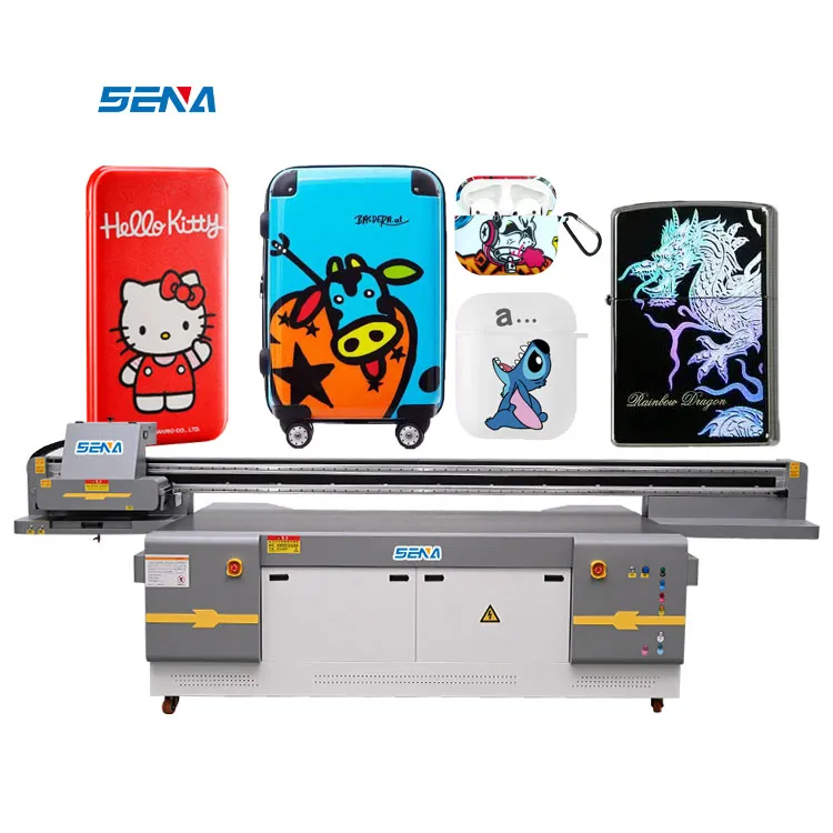 2.5*1.3 A0 Large Format Digital 3D LED UV Inkjet Flatbed Printer Fast Speed Varnish for Wood Glass PVC Leather Phonecase Sticker