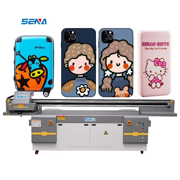 2.5*1.3m Digital Printer UV Inkjet Flatbed Printer 6 Color Varnish Automatic for 3D Leather Tiles Sticker Phonecase Glass Wood