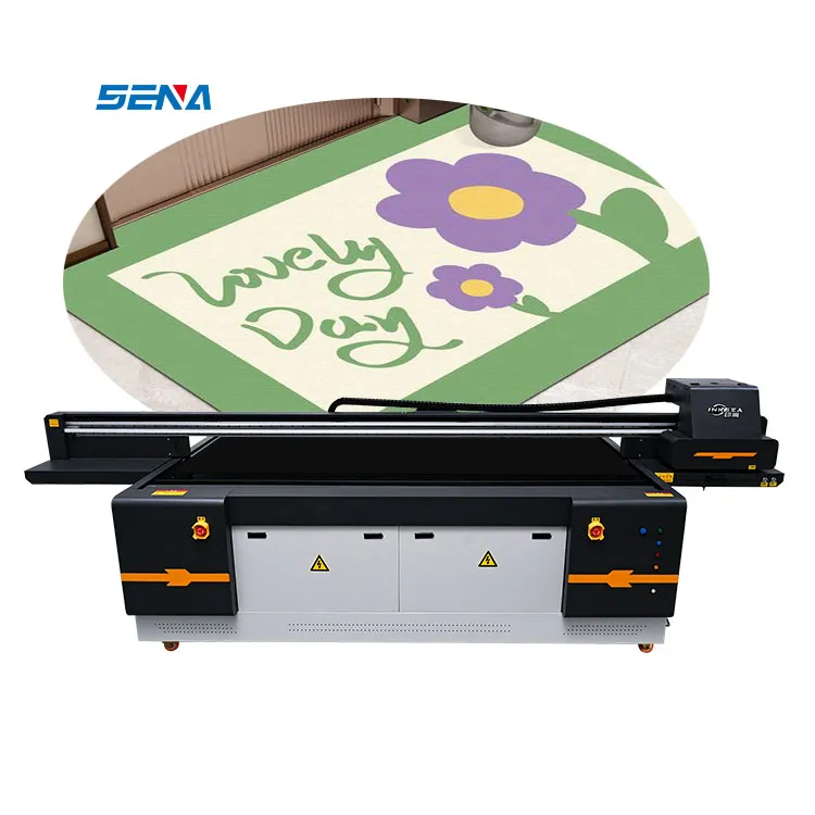 2.5*1.3M Pasokan Pabrik CMYK + Pernis Format Besar Printer Flatbed Inkjet UV dengan Kartu Cangkir Logam Akrilik Relief Ubin Karpet 3D