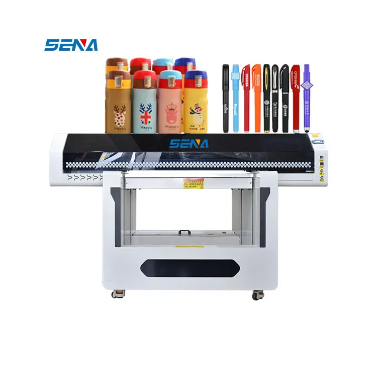 Printer Uv Flatbed Presisi Tinggi 2024 9060 dengan Casing Ponsel Relief 3D Printer Kartu Cup Logam Akrilik