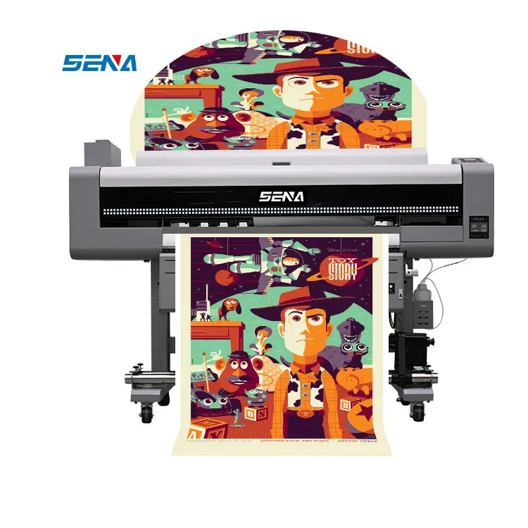 2024 Pembaruan Baru Printer Format Lebar Industri Printer Inkjet Digital Pernis untuk Tekstil 3D Wallpaper Mobil Pasta Kain Kulit