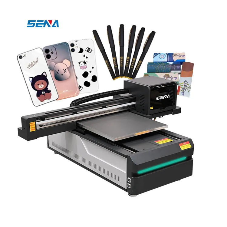 2024 Populer Baru Digital 6090 Kecil A2 A3 A4 Printer 3d Panas Tekan Printer Inkjet Flatbed Printer UV Label Kaca Casing Ponsel