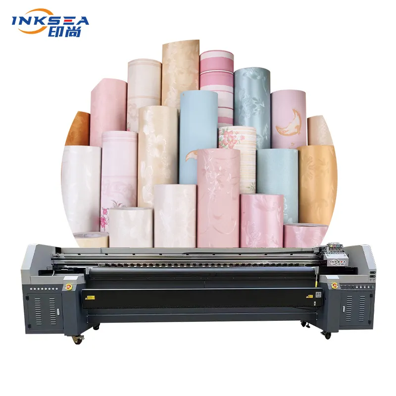 3.2M Wallpaper Label Sticker printer Large Format For Poster Environmentally Friendly Water-based Ink Wide Format Printer