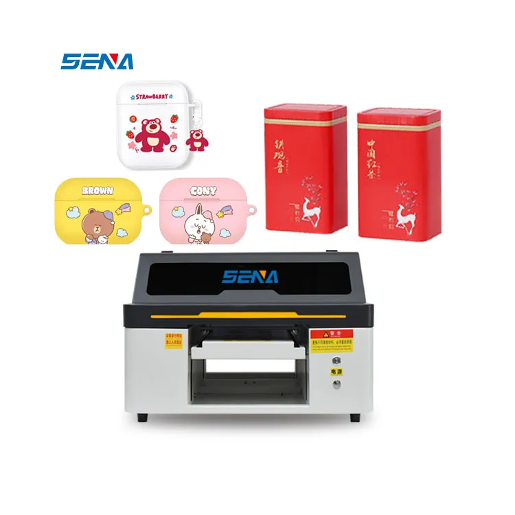 Printer Flatbed Inkjet UV 30*45Cm Pencetak LED Digital Ukuran A3 Kecil untuk Label Perekat Diri 3D Pena Papan Nama Logam Casing Ponsel